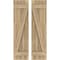Ekena Millwork Americraft 4-Board (2 Batten) Wood Joined Board-n-Batten Shutters w/ Z-Bar, ARW102BB414X77UNH, PR ARW102BB414X77UNH - alternate 1